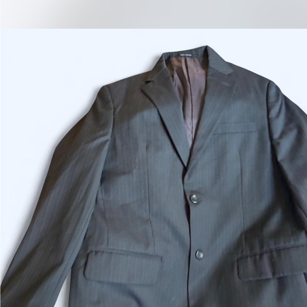 Joseph & Feiss Men's Dark Gray Pinstripe Suit Jacket 40R